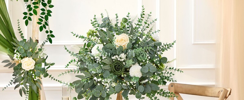 300Pcs 5 Kind Mixed Greenery Eucalyptus Stems Bulk for Wedding Decor, gallery