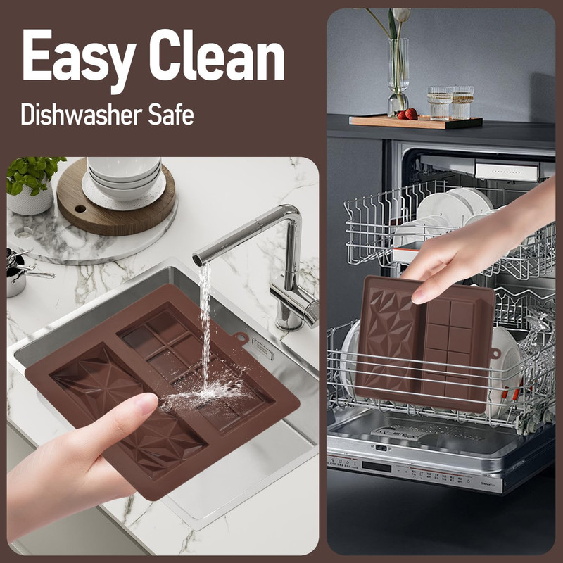 Deep Chocolate Bar Mold Silicone 1 Inch Dubai Pistachio Chocolate Bar Thick Mold gallery