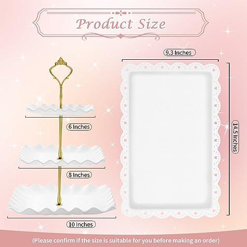 5 Pcs Dessert Table Display Set - 2 X Cupcake Stand Holder/Cup Cake Tier gallery