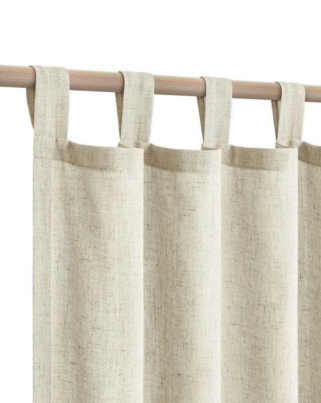 KOUFALL Tan Greige Vintage Curtains for Living Room 84 Inches Long 2 Panels S…