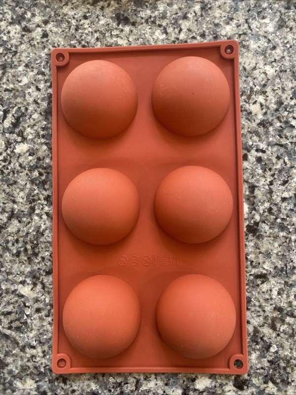 Set Of 2 -6- Cavity Silicone Cake Mold Chocolate Bombs Mold 3" Half Ball Sphere gallery