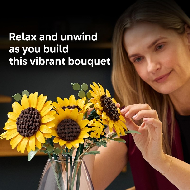 LEGO Botanicals Sunflower Bouquet Building Set for Adults, Ages Multicolor gallery