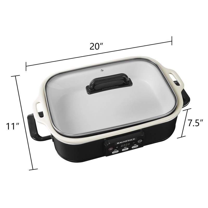Magnifique 4 Quart Casserole Digital Slow Cooker, Premium Ceramic Bakeware fo... gallery