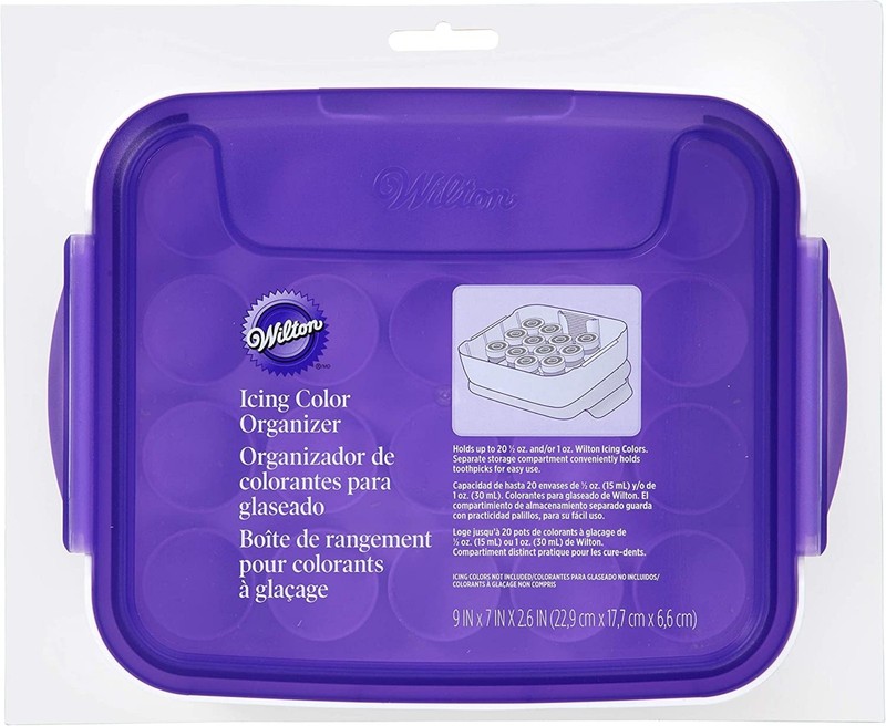 Wilton Icing Color Organizer – Holds 20 Icing Color Jars ½ oz or 1 oz