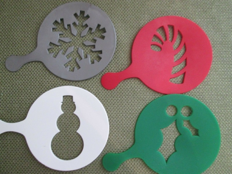 Crate & Barrel Holiday Cookie Cupcake Decorating Stencils 4 Count NEW in PKG gallery