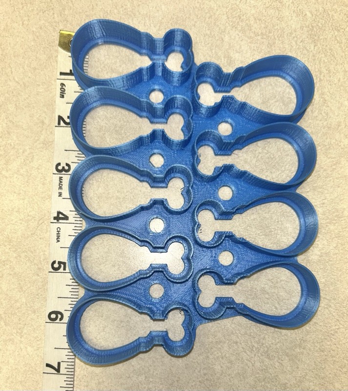 Blue 3-D Printed 9-Count Chicken Leg Drumstick Cookie Cutter Molds Dog Treats gallery