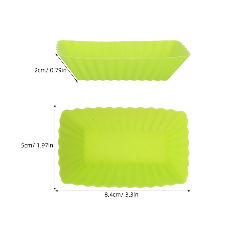 36 Pcs Rectangular Baking Molds Silicone Pudding Cups Cupcake Pans gallery
