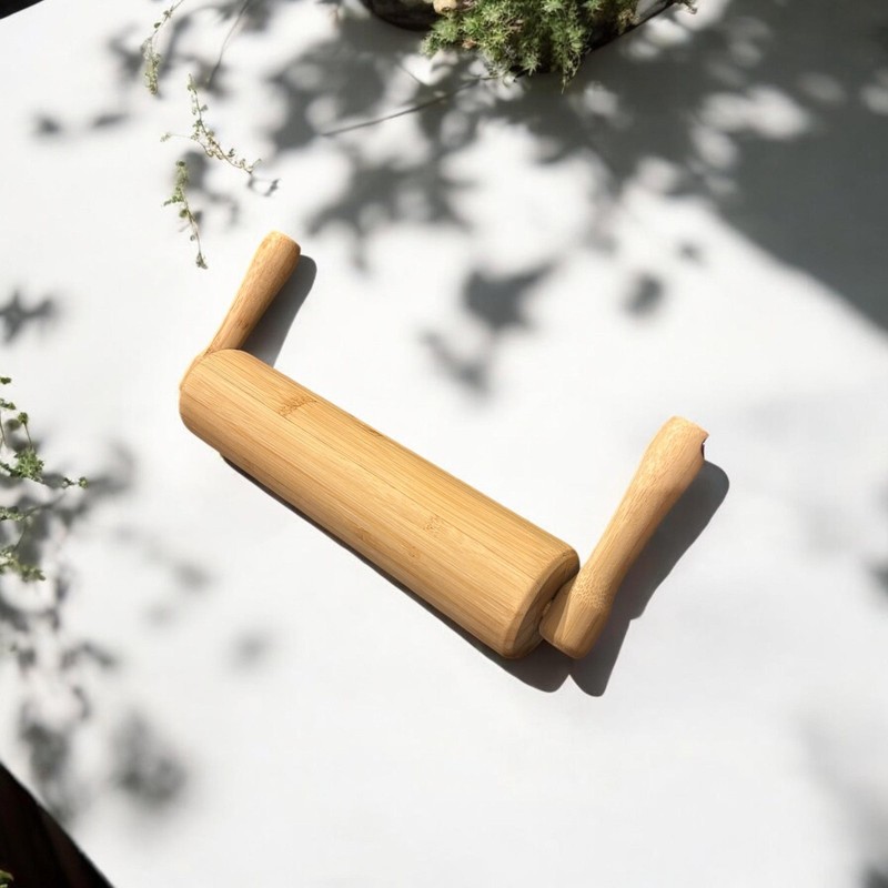 Bamboo Rolling Pin with Handles | Ergonomic | Baking and Cooking Roller gallery