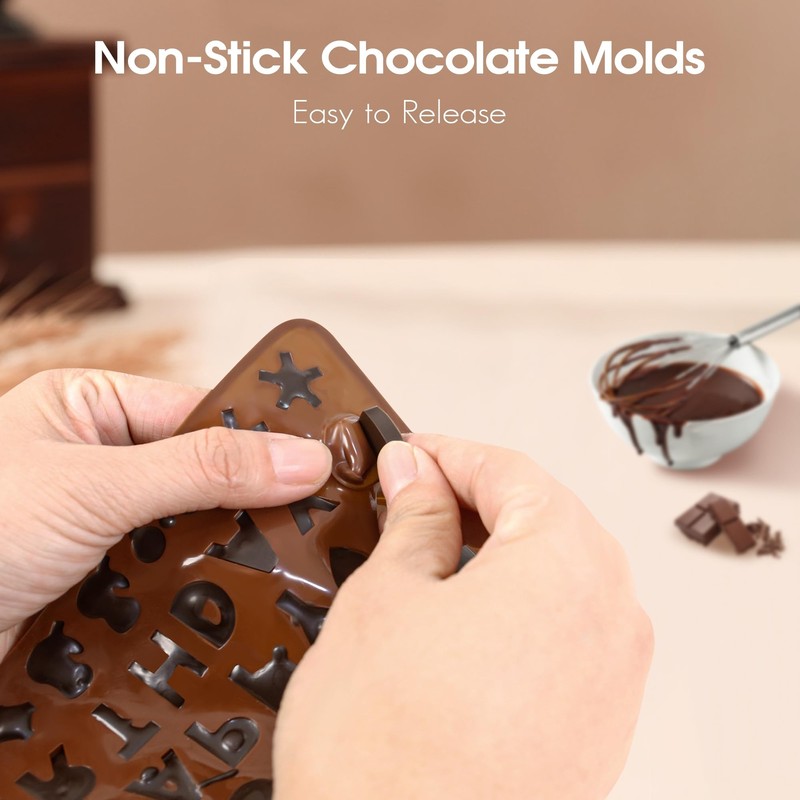 2pcs Silicone Letter Number Molds Happy Birthday Chocolate Cake Decorations gallery