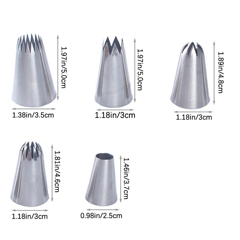 5* Large Russian Icing Piping Pastry Nozzle Tips Cake Decorating Tool Nozzle.t2