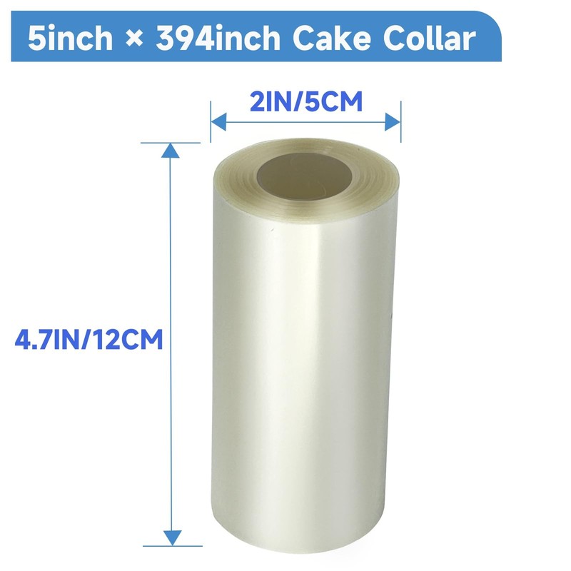 Transparent Clear Acetate Sheet Cake Rolls Collars Strips Mousse Decor 5 Inch gallery