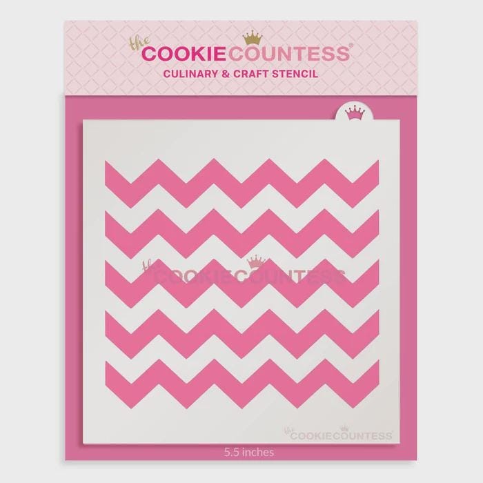 Chevron Decorating Stencil by Cookie Countess