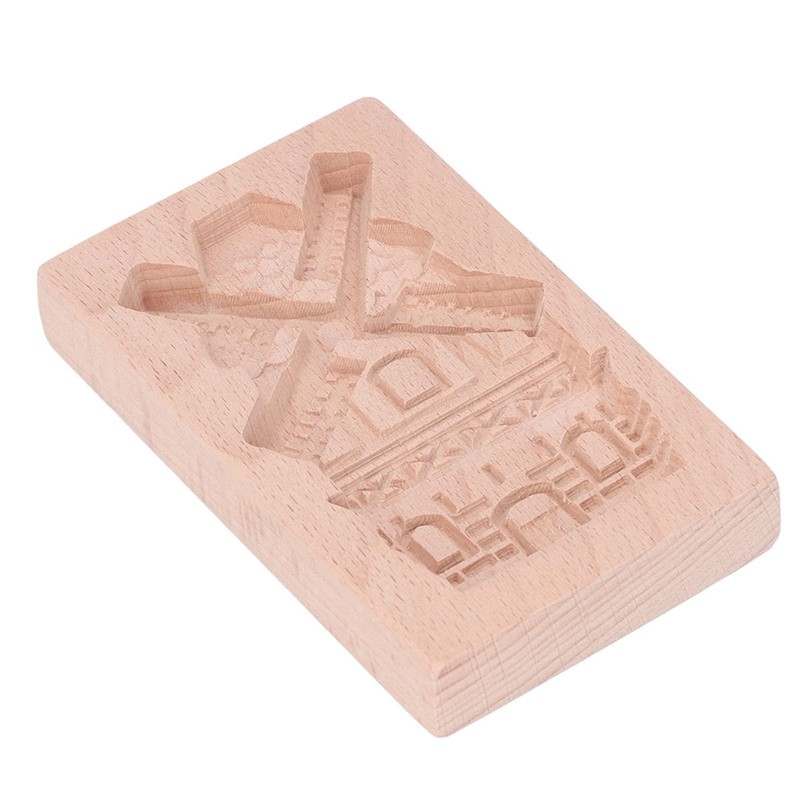 Wooden Cookie Mould 3D carved Beechwood Reusable DIY Press Stamp Biscuit Mold... gallery