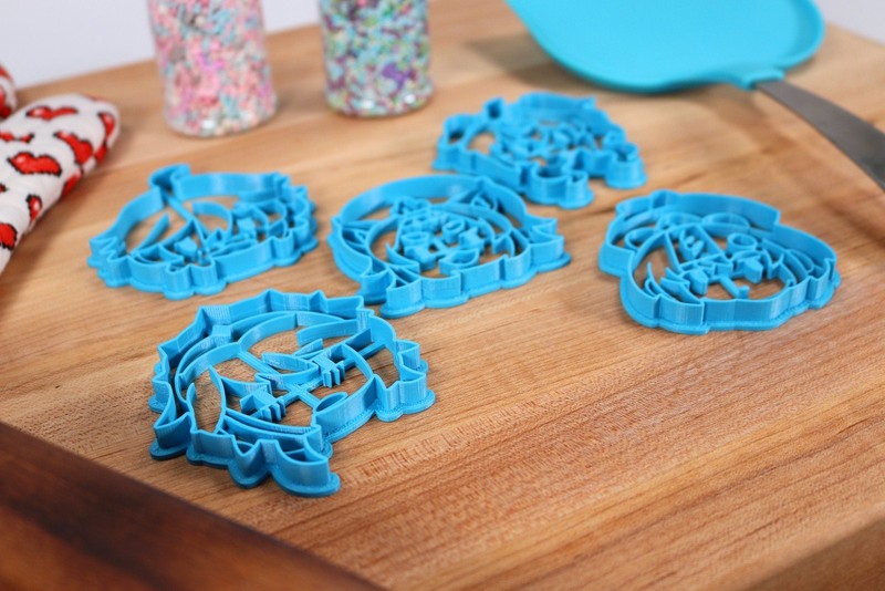 Genshin Impact Cookie Cutters Chibi Faces Set 4 - Chongyun, Diona, Ganyu, Qiqi, gallery