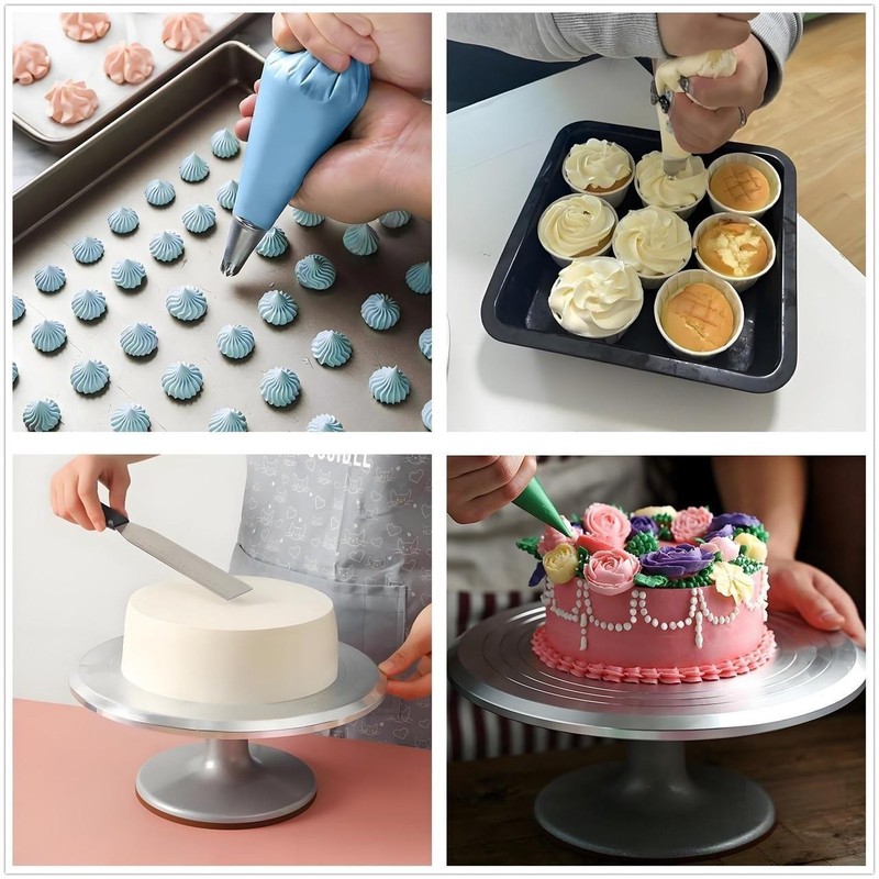 ANSLYQA Cake Decorating Kit, 237 Pcs with Aluminium Cake Turntable, Leveler, 24 gallery