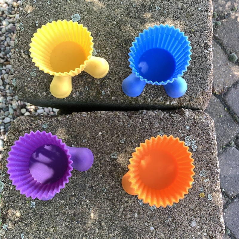 Wilton Silicone Cupcake Liner Muffin Holders Silly Feet Set Of 4 Bake Party Bake gallery
