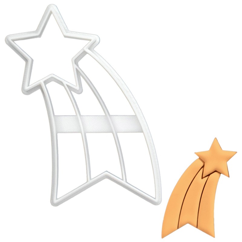 Shooting Star Cookie Cutter – Detailed Biscuit Cutter Design for Baking and C…