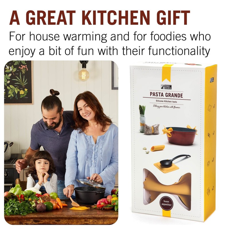 Pasta Grande - Fun Pasta Shaped Silicone Kitchen Tools in a Gift Box / 4 of o... gallery