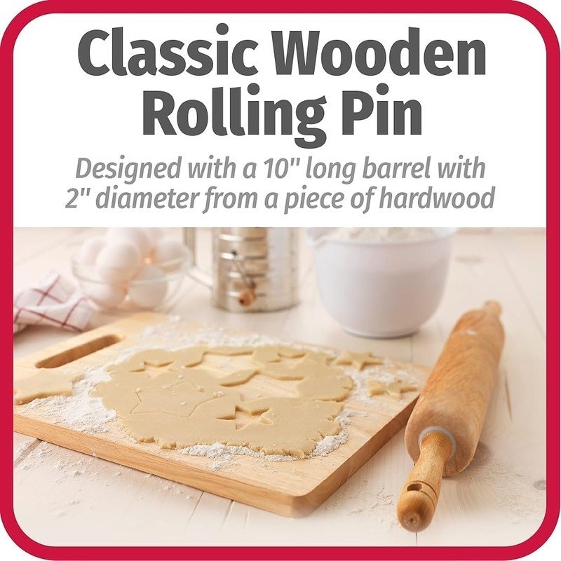 Wood Rolling Pin Dough Flattening Tool Pastry Bread Cookies Kitchen Utensil New gallery