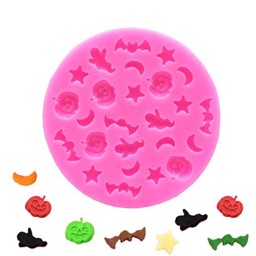 Mini Halloween Silicone Mold Trick or Treat Ghost Pumpkin Bat Festival Candy …