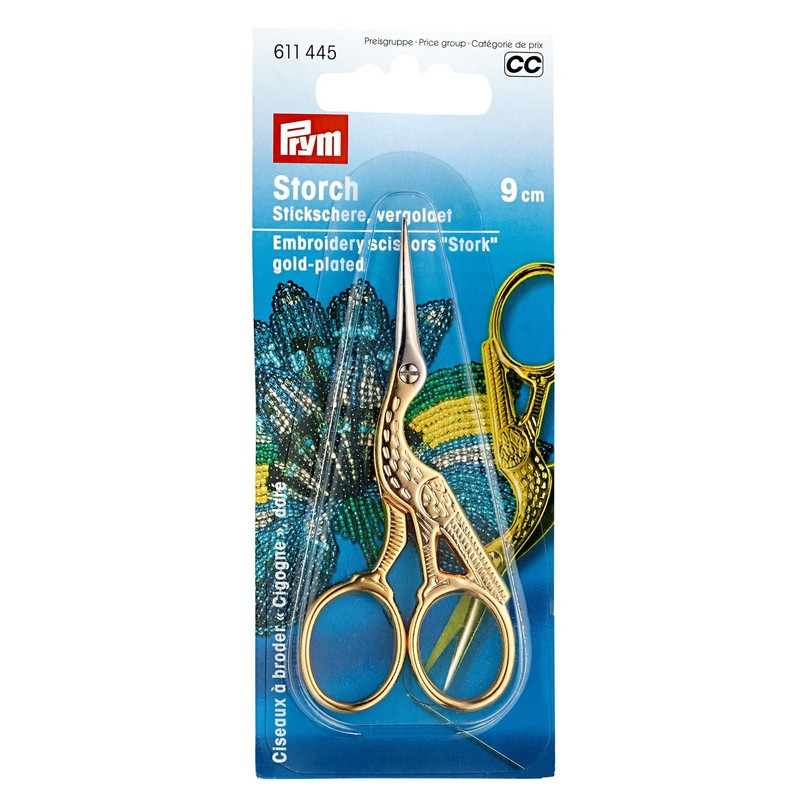 Prym 31/2" Stork Embroidery Scissors, Gold gallery