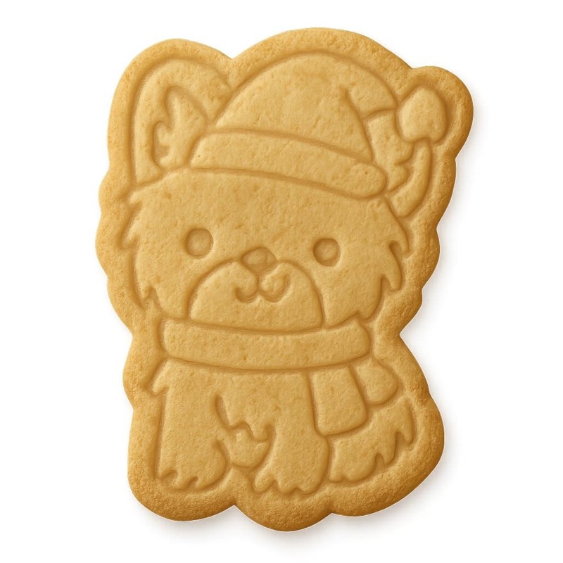 Kawaii Yorkie Holiday Style Cookie Cutter & Stamp, Fondant, Clay - 4x3.2" gallery
