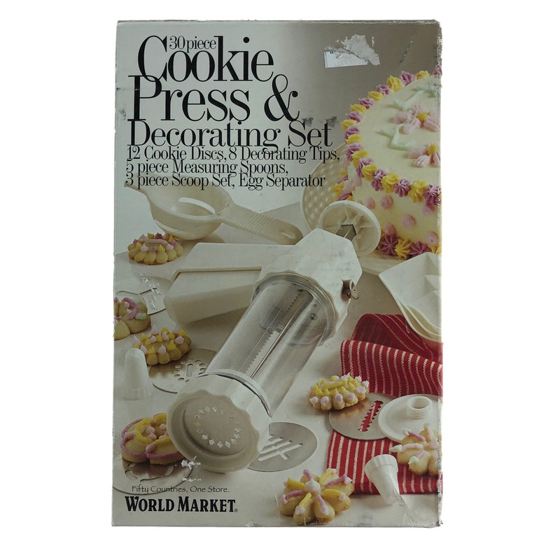 World Market 30 Piece Cookie Press & Decorating Set 30249 HG53