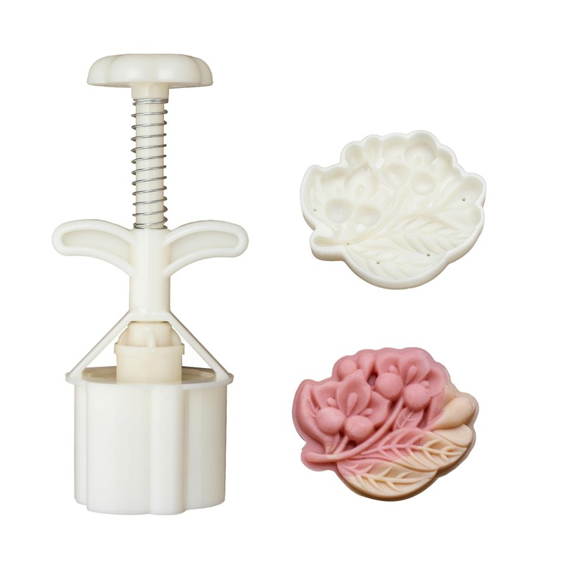 4 PCS 50g Hand Press Mooncake Mold with Cute Patterns DIY Cookie Stamps Moon