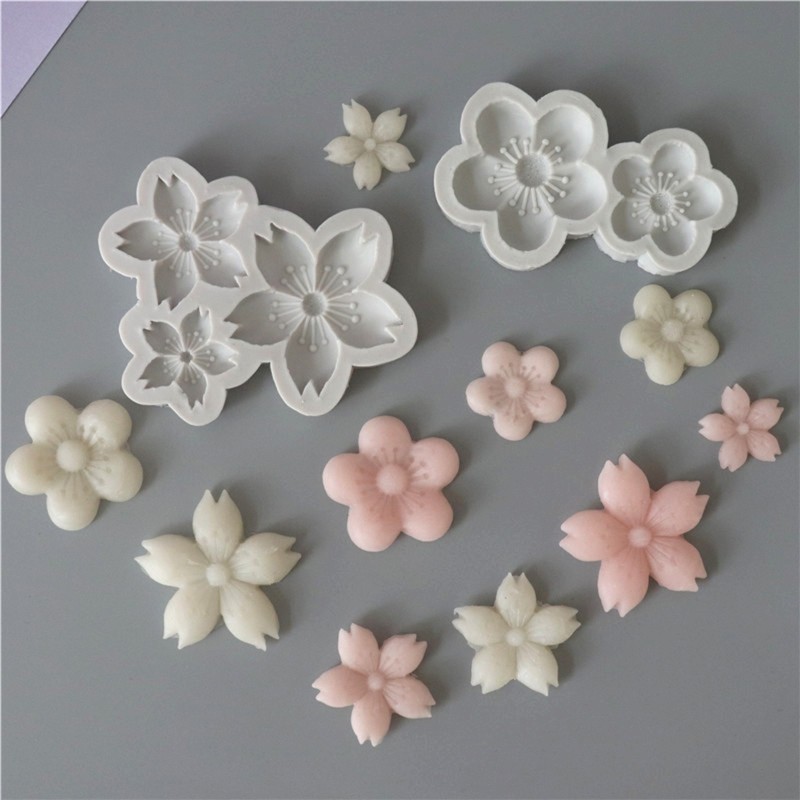 3D Flower Silicone Molds Cherry Blossoms Fondant Craft Cake Candy Chocolate Mold gallery
