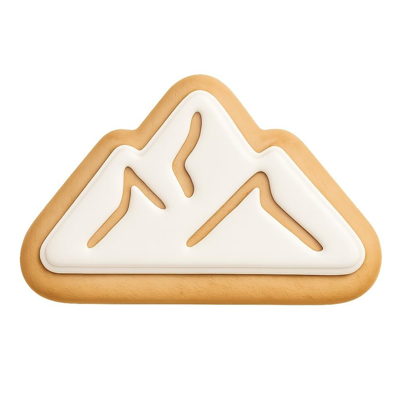 Mountain Ridge Cookie Cutter & Stamp, Fondant & Clay – 4×2.5