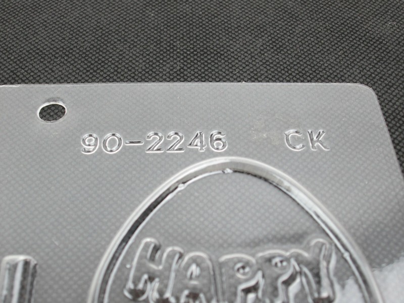Candy Mold 3 Happy Easter Egg Shaped Lollipop Clear Plastic CK Products 90-2246 gallery