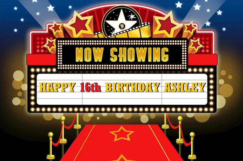 Hollywood Movie Theater Premiere Edible Cake Topper Decoration