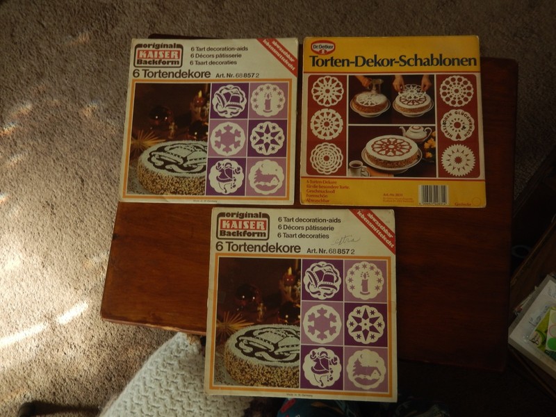 Vtg Kaiser Backform Tortendekore, Dr. Oetker Torten-dekor-Schablonen Stencils