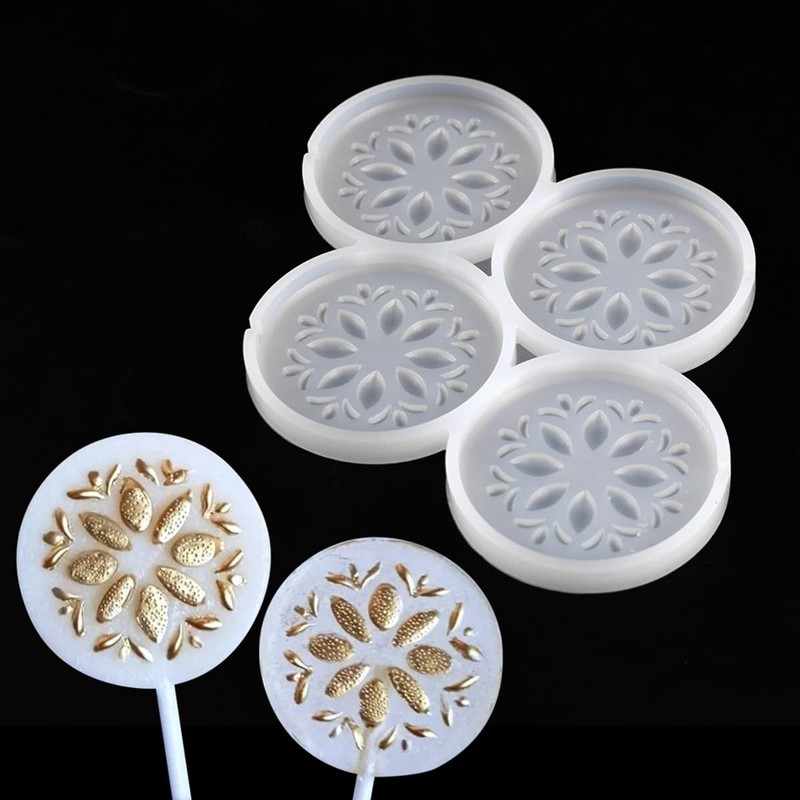 2 PCS Flowers Silicone Lollipop Mold, Jelly, Chocolate, Decorating F_ Flowers gallery