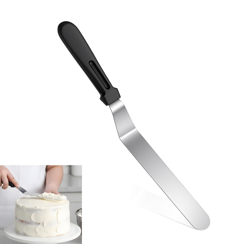 8 Inch Icing Spatula Offset Stainless Steel Angled Cake Frosting Decorating