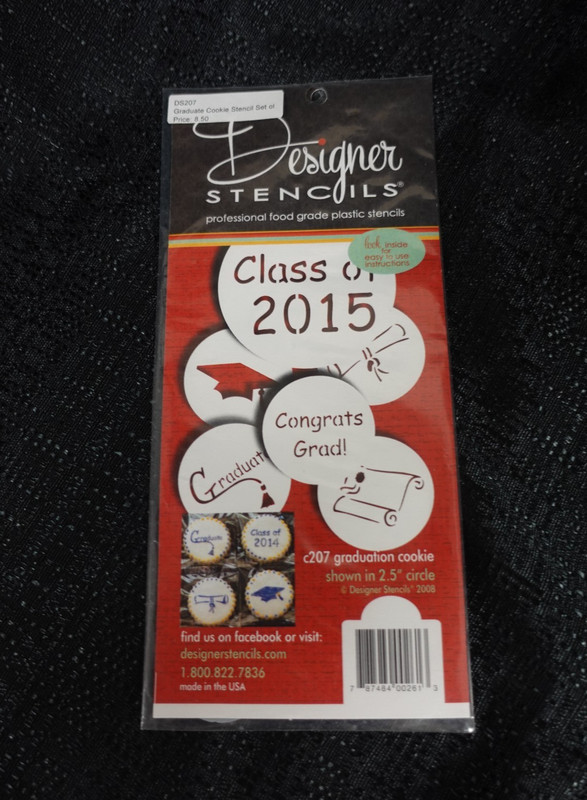 Designer Stencils – Graduation cookie stencil set – C207 / new