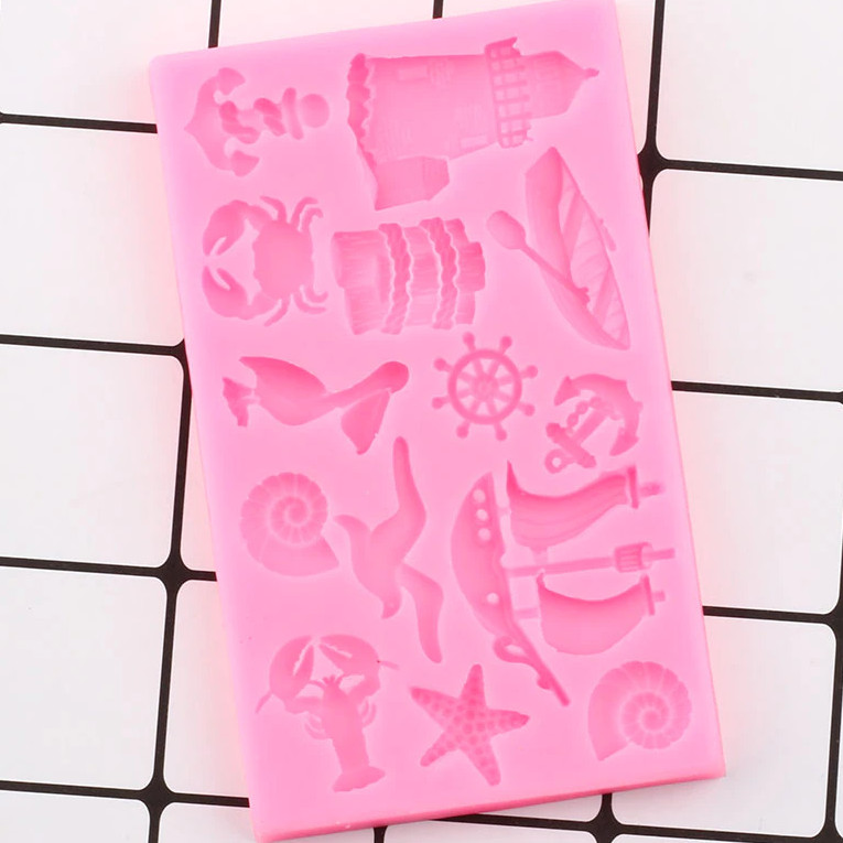 Ocean Lighthouse Silicone Mold Fondant Chocolate Cake Decor Topper Resin Charm gallery