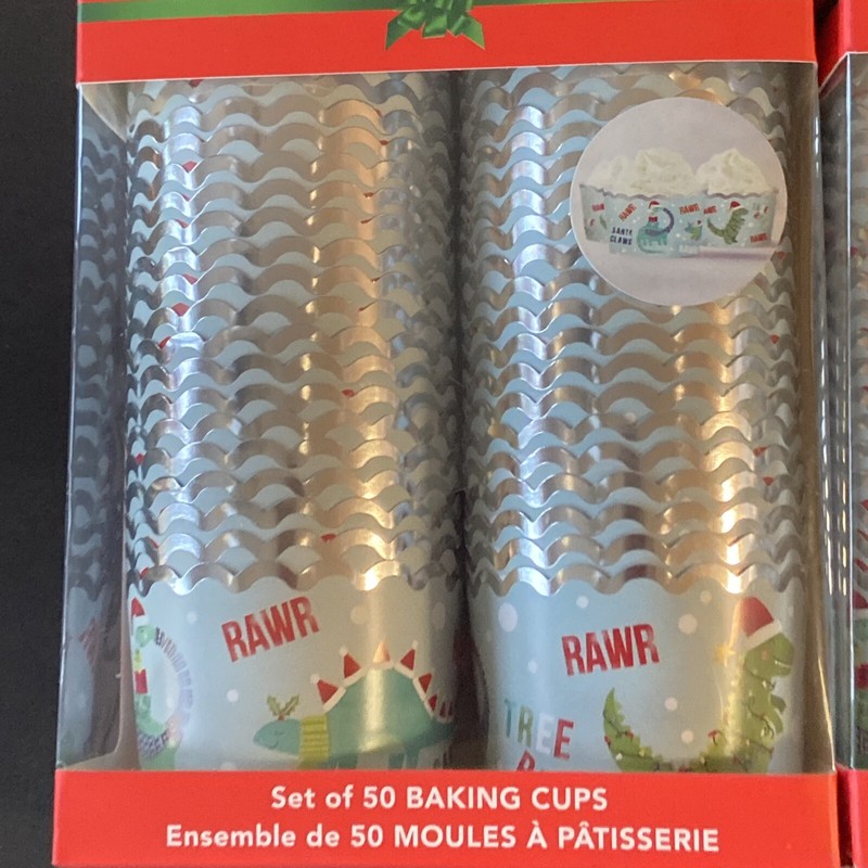 REAL SIMPLE 50 Baking Cups New In Box Baking Lot Of 2 Dinosaur Design Holiday gallery