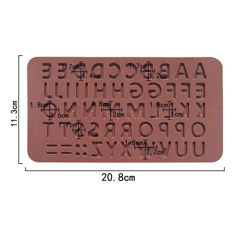 3pcs Silicone mold 26 English letter silicone chocolate mold gallery