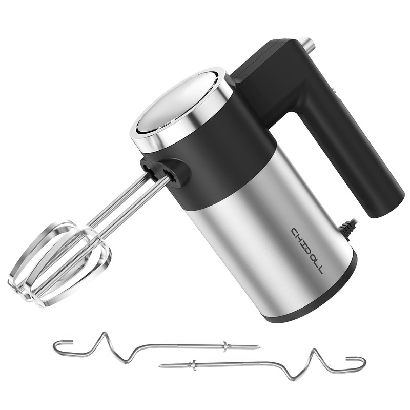 CHIDOLL 600W Hand Mixer, 5-Speed Electric Hand Held Mixer for Baking, Lightwe…