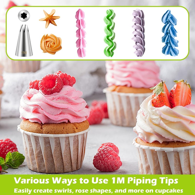 5 PCS 1M Large Star Piping Tips Set Stainless Steel Cake Decorating Pastry gallery