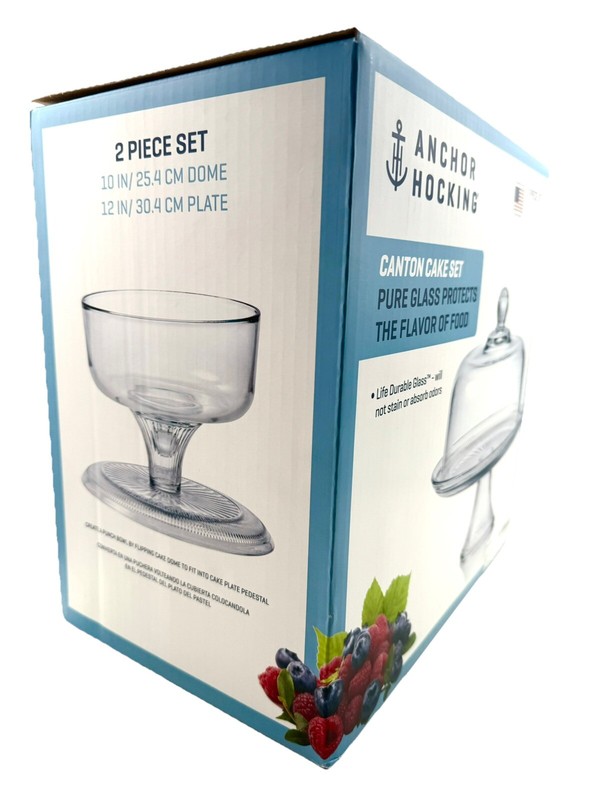 Anchor Hocking 2-Piece Set Canton Cake Server - Glass gallery