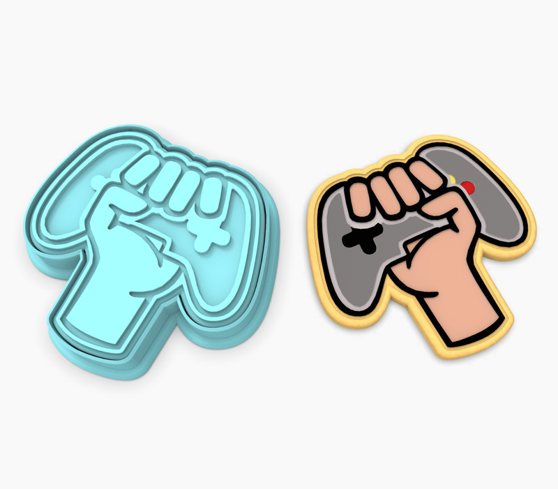 Video Game Fist Cookie Cutter & Stamp | Videos Controller Games Arcade