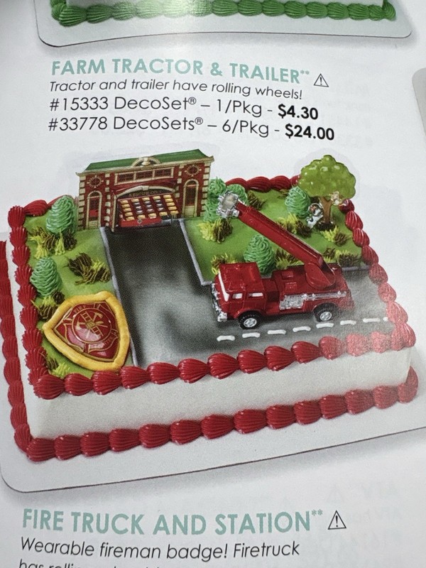 DecoPac 15332 Fire Truck And Station cake topper decorating kit Brand NEW gallery