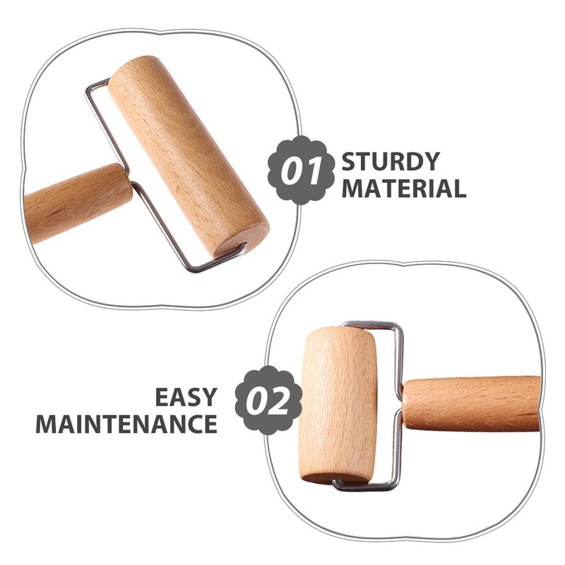 2 Pcs Small Wooden Rolling Pins Double Headed Stick Dough Roller for Baking gallery