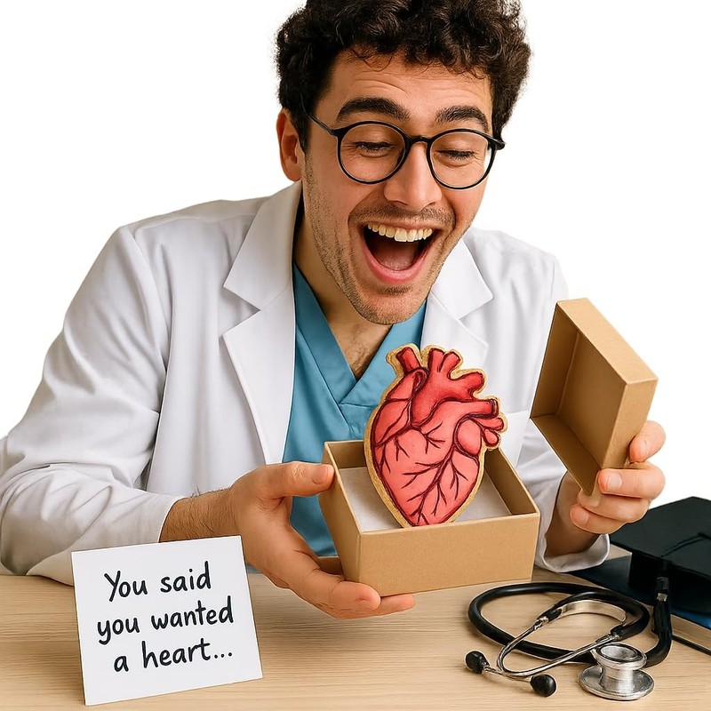 Anatomical Human Heart Cookie Cutter & Stamp 4x3.48" for Baking & Fondant Clay gallery
