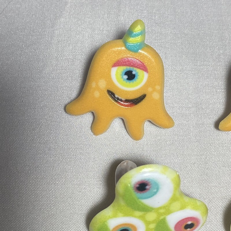 Monster Cupcake Toppers Cake Rings 48 Assorted Birthday Party Favors Halloween gallery