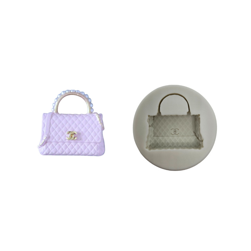 Small Quilted Tote Bag Fondant Resin Silicone Mold – Cavity size: 1.50″