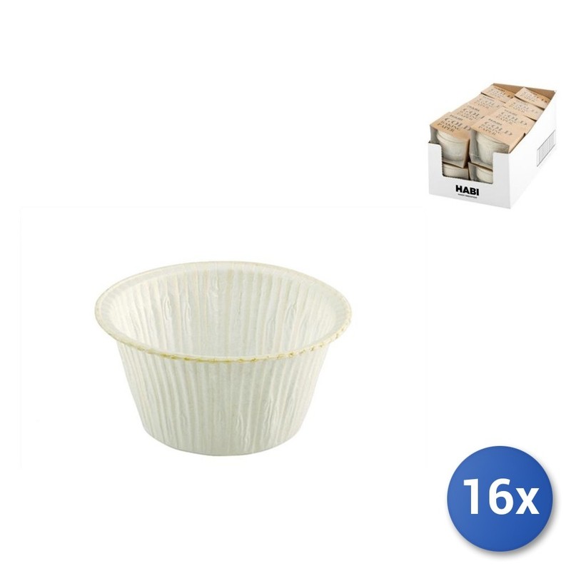 16x Packages 12 Molds Gold IN Paper Oven Non-Stick, Recyclable Habi