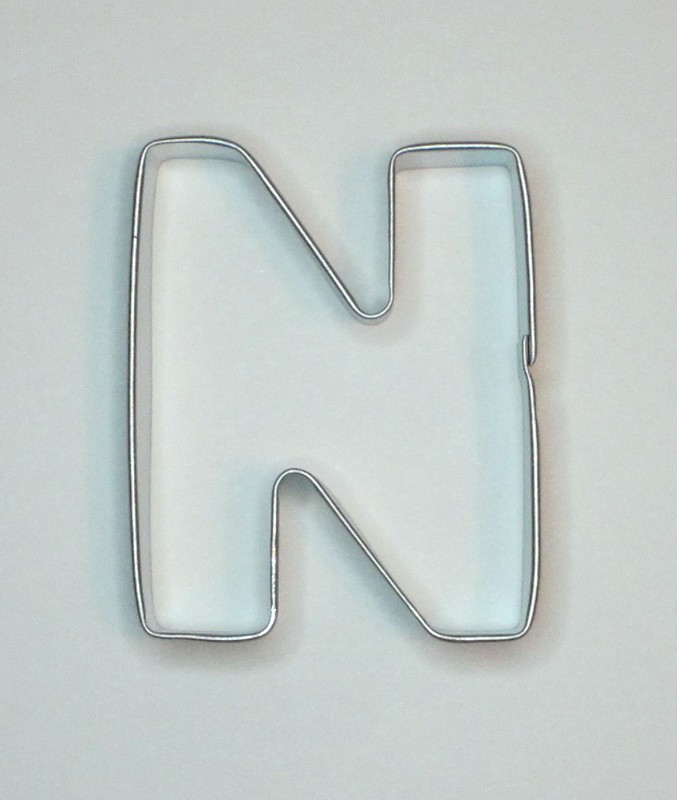 2⅞” Letter N Cookie Cutter Tin Steel Alphabet Shape Initial Fondant